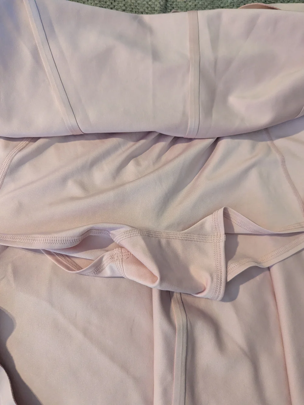 ALO Yoga Blush Pink A-Line Skirt with White Waistband